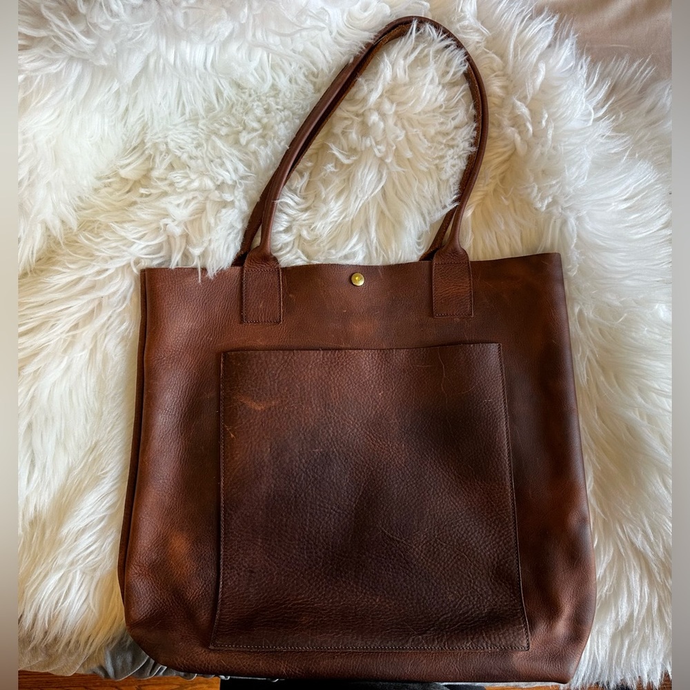 Brown Leather Tote Bag